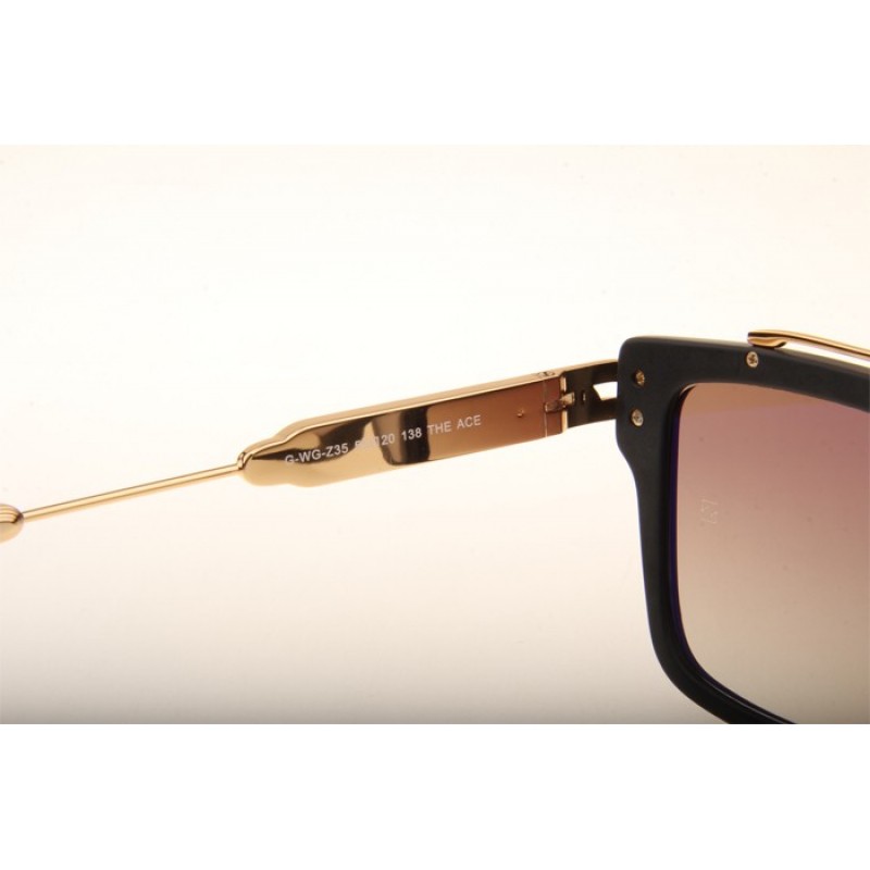Maybach The ACE Sunglasses In Black Gold Gradient Brown