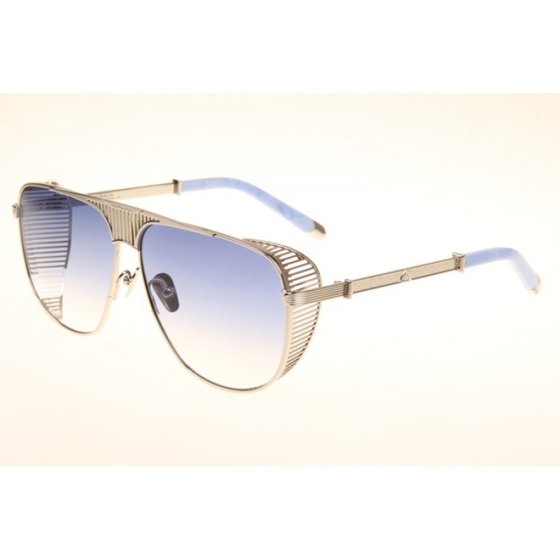 Maybach The VISION II Sunglasses In Silver Gradient Blue