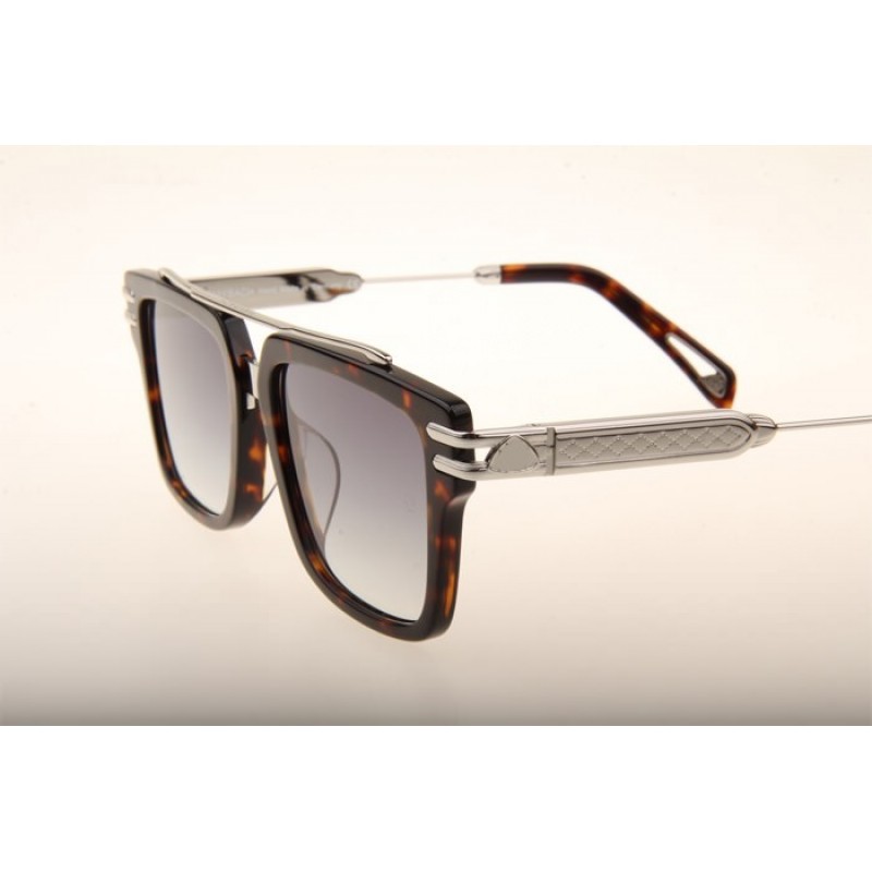 Maybach The ACE Sunglasses In Tortoise Silver Gradient Grey