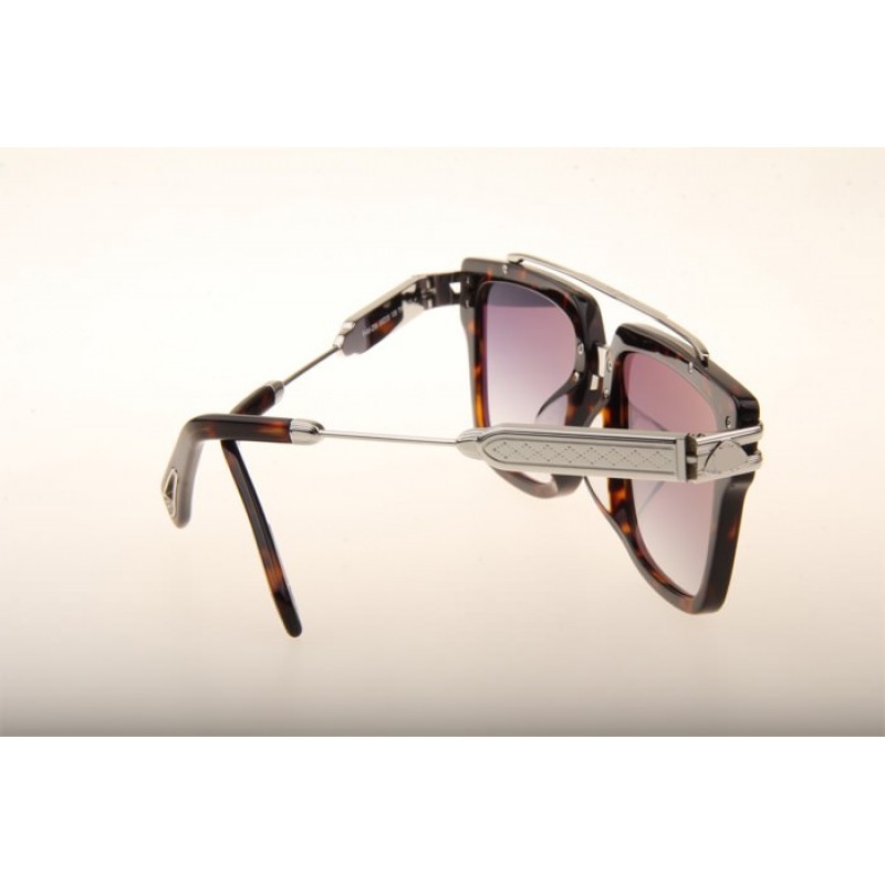 Maybach The ACE Sunglasses In Tortoise Silver Gradient Grey