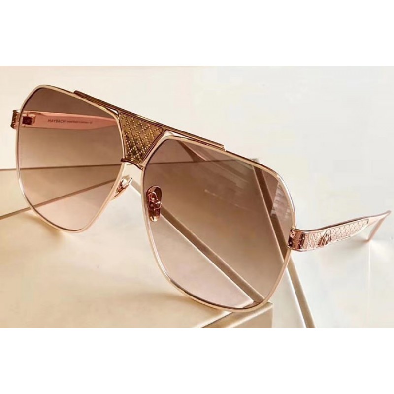 Maybach The Judge Sunglasses In Gold Gradient Brow...