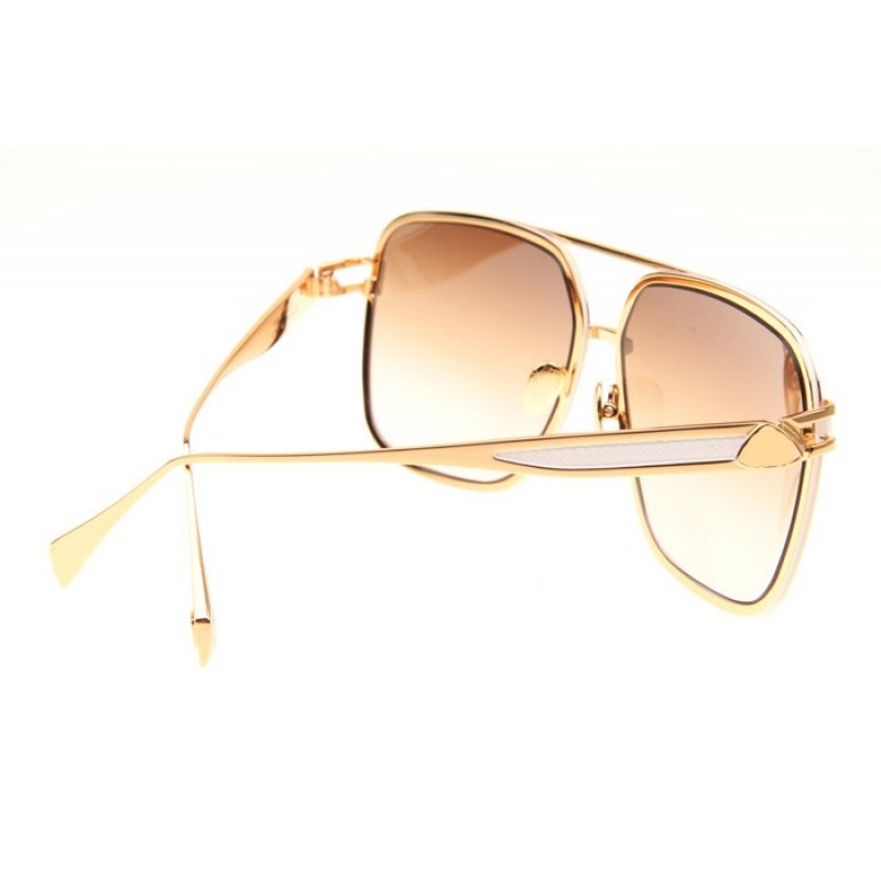 Maybach The Defiant I Sunglasses In Gold White Gradient Brown