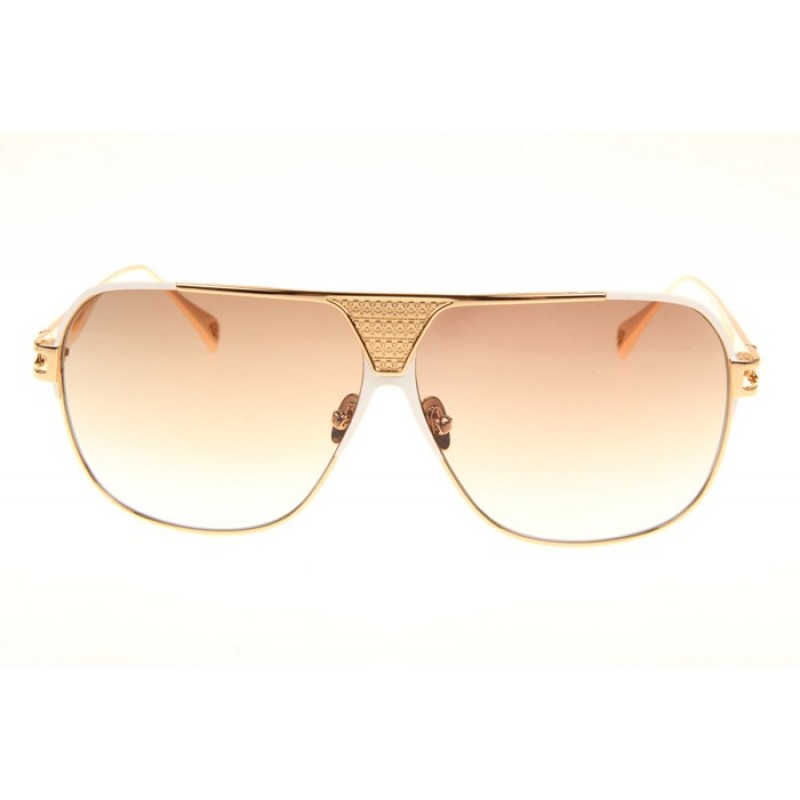 Maybach The Player Sunglasses In Gold White Gradient Brown