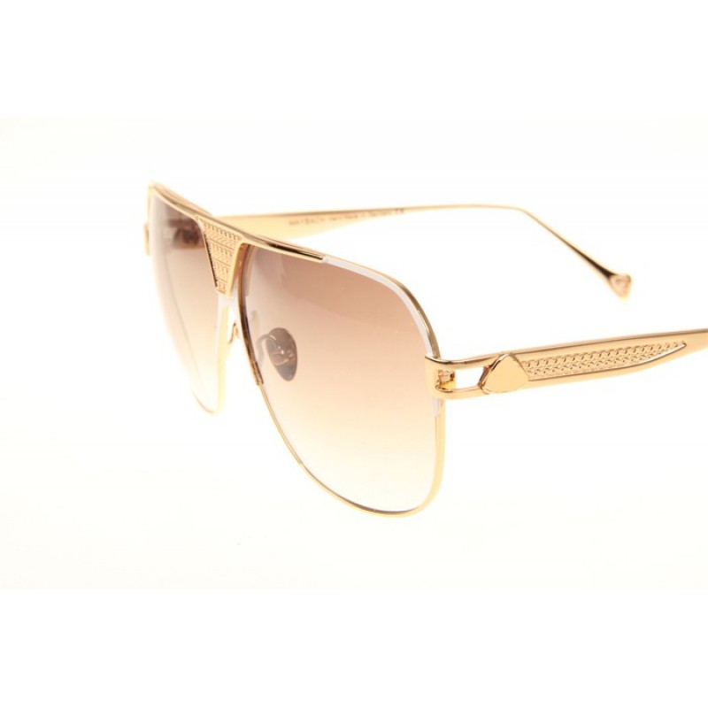 Maybach The Player Sunglasses In Gold White Gradient Brown