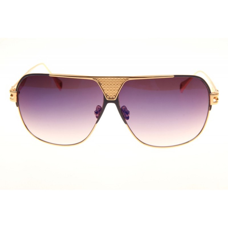 Maybach The Player Sunglasses In Gold Gradient Blue