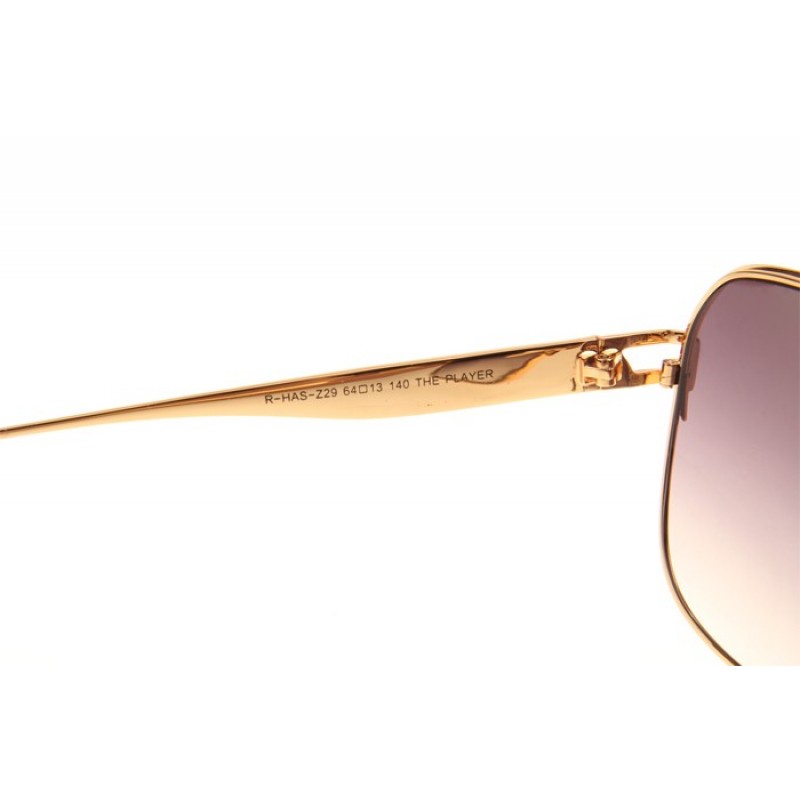 Maybach The Player Sunglasses In Gold Gradient Blue