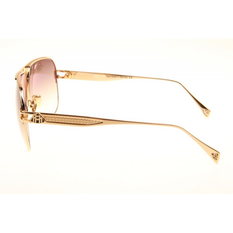 Maybach The Player Sunglasses In Gold Black Gradient Brown