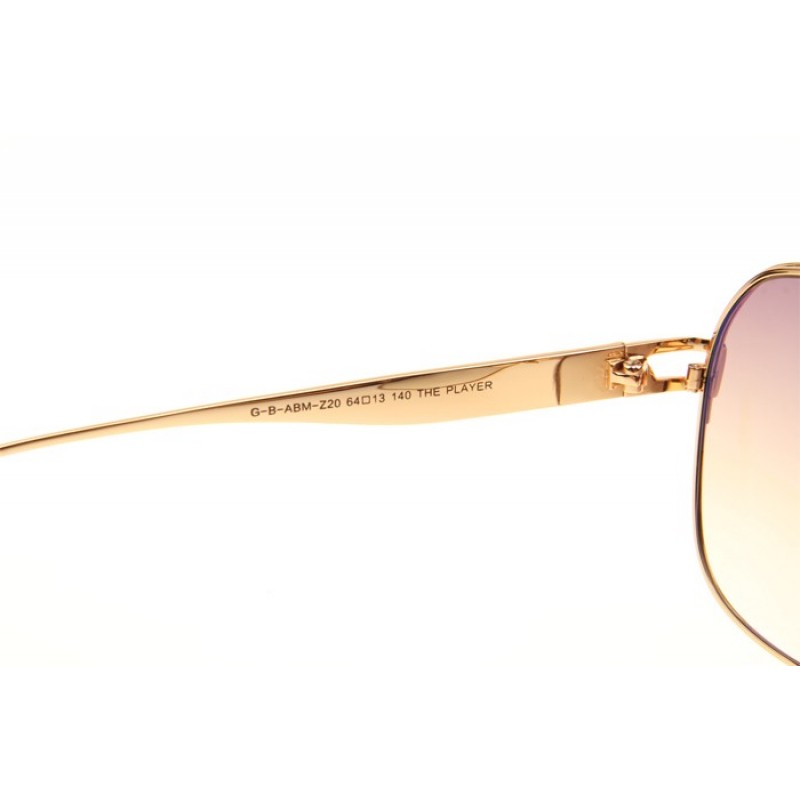 Maybach The Player Sunglasses In Gold Black Gradient Brown