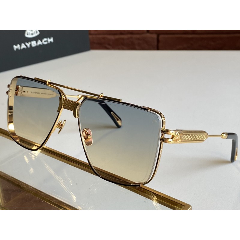 MAYBACH The Dawn Sunglasses In Black Gold Gradient Purple