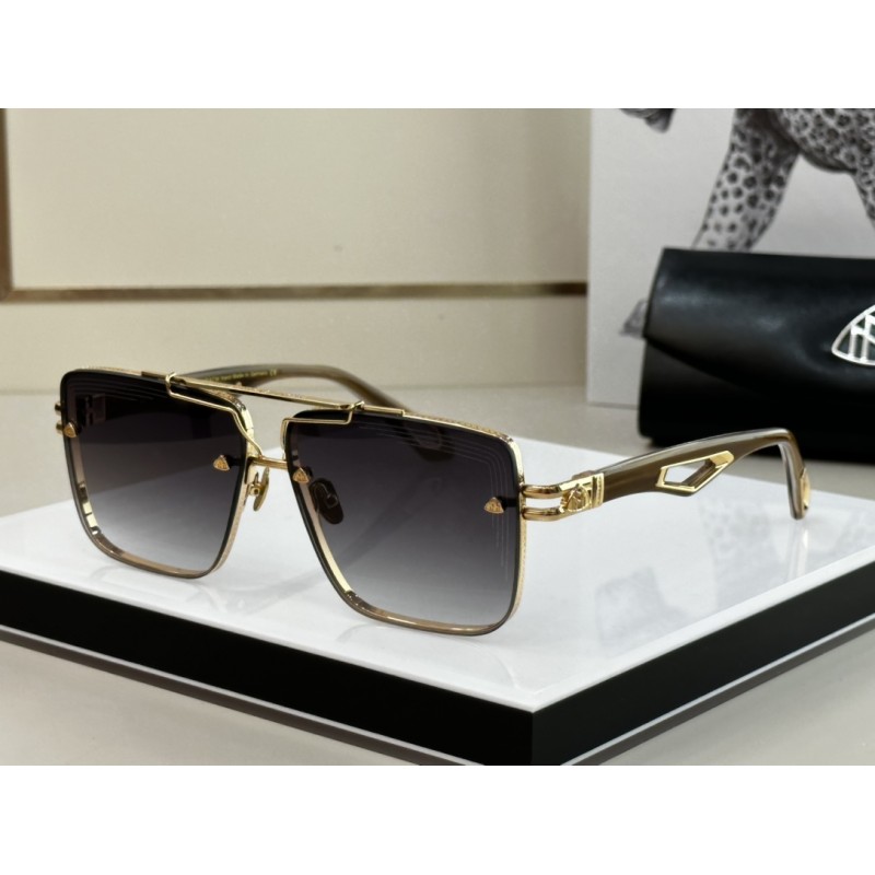 MAYBACH THE KING II Sunglasses In Gold Tan Gradient Gray