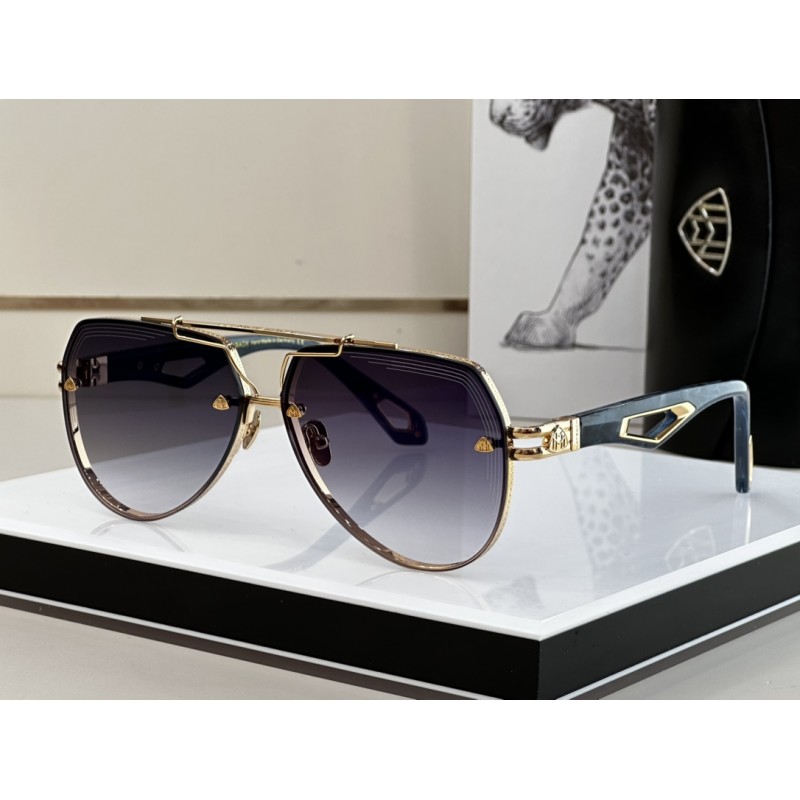 MAYBACH The King I Sunglasses In Gold Gray Gradient Gray