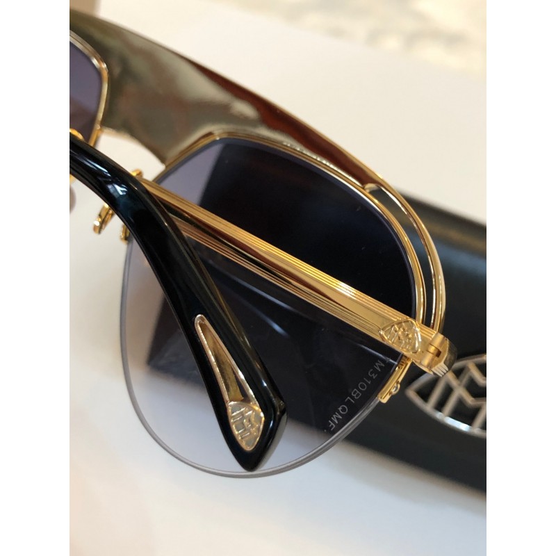 MAYBACH The Challenger Sunglasses In Black Gold Ombre Tan