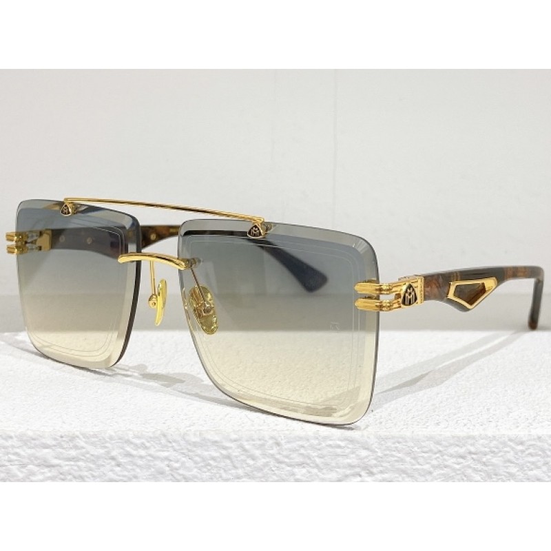 MAYBACH The Artist I Sunglasses In Wood Grain Gold...