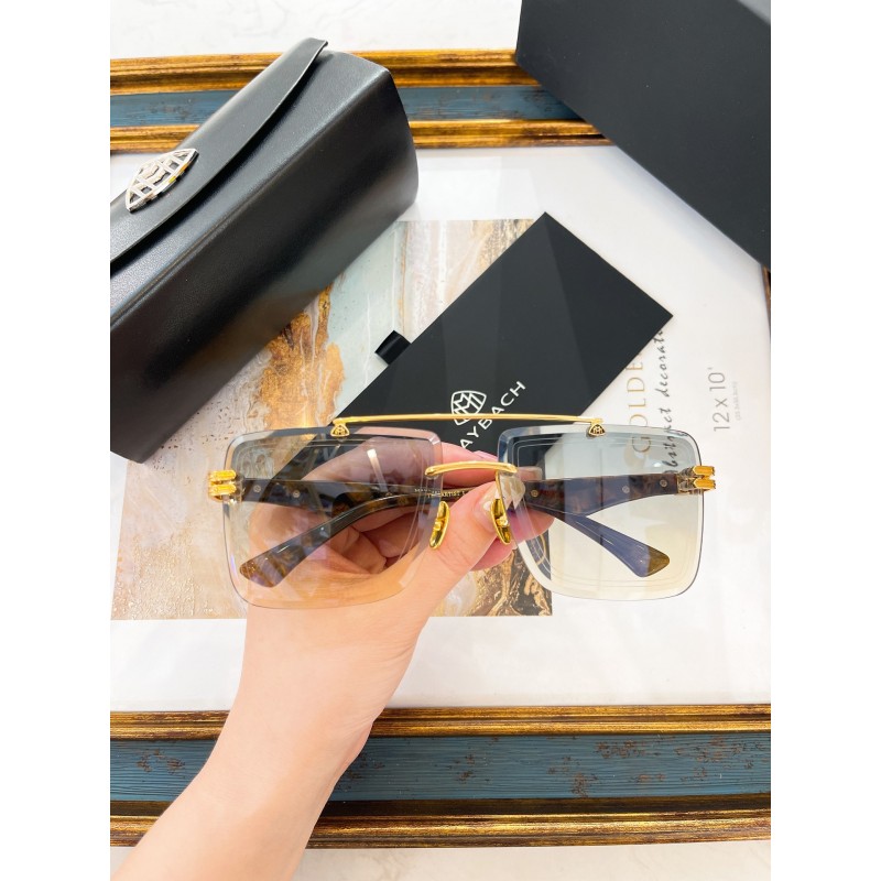 MAYBACH The Artist I Sunglasses In Wood Grain Gold Gradient Gray