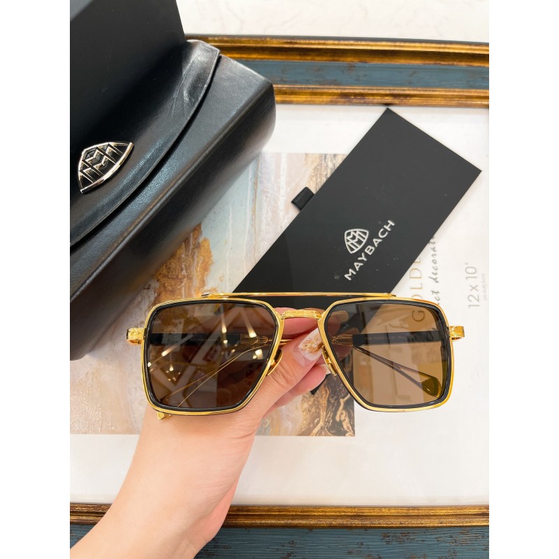 MAYBACH THE PADKYLOB I Sunglasses In Black Gold Tan