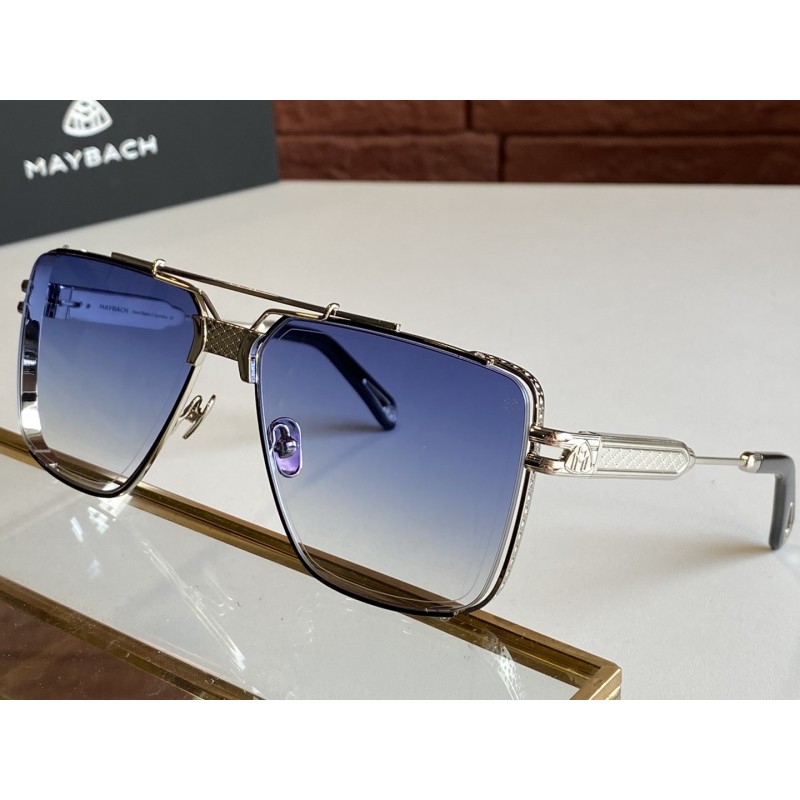 MAYBACH The Dawn Sunglasses In Black Silver Gradient Blue