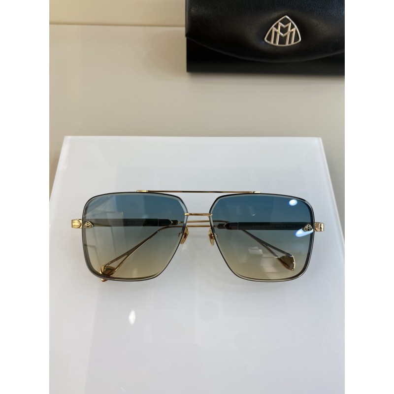 MAYBACH THE GEN I Sunglasses In Golden Green Gradient Green