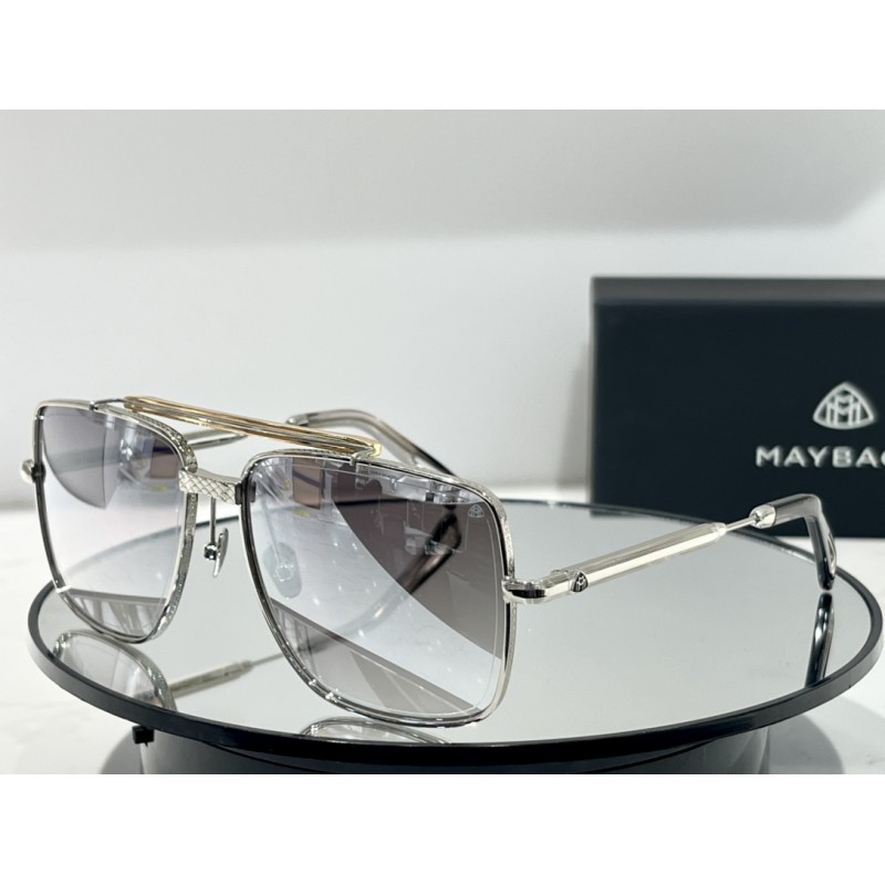 MAYBACH THE POTE II Sunglasses In Black Silver Mercury Silver