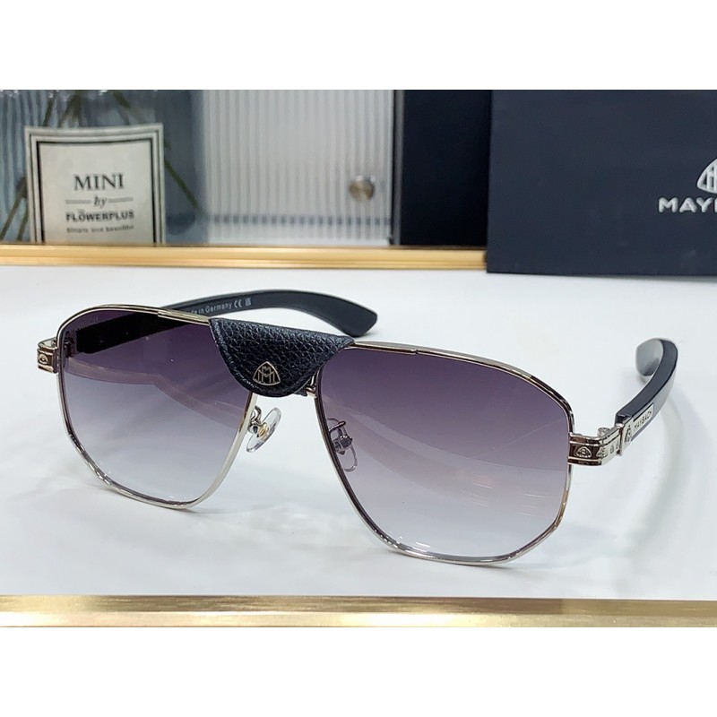 MAYBACH THE EEN Sunglasses In Silver Black Gradient Gray
