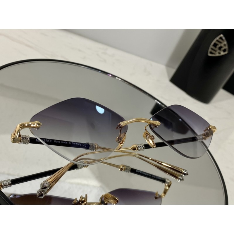 MAYBACH THE BABY Sunglasses In Black Gold Gradient Gray