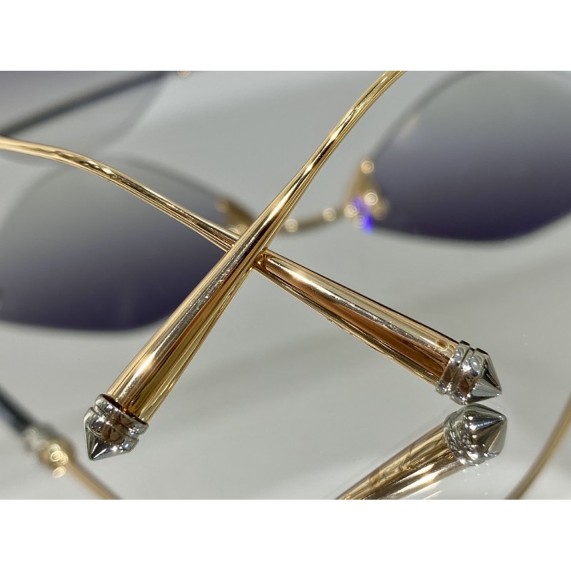 MAYBACH THE BABY Sunglasses In Black Gold Gradient Gray