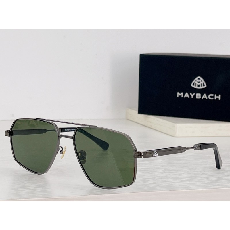 MAYBACH AII-ROUND Sunglasses In Gun Color Dark Green