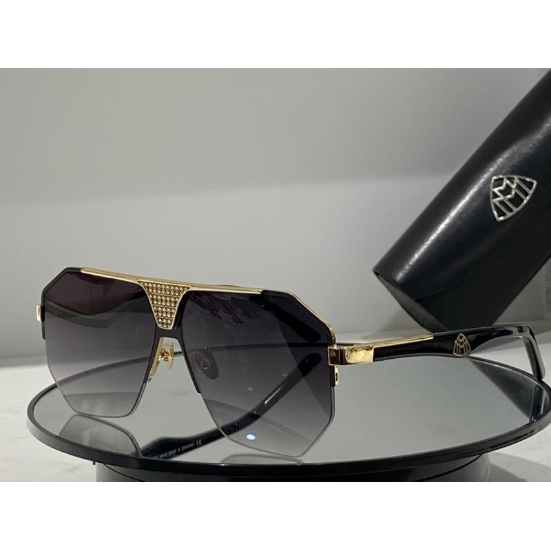 MAYBACH THE DRAKE Sunglasses In Black Gold Gradient Gray