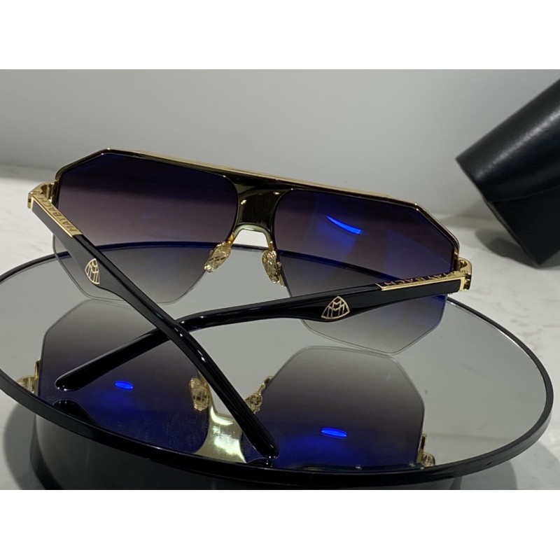 MAYBACH THE DRAKE Sunglasses In Black Gold Gradient Gray