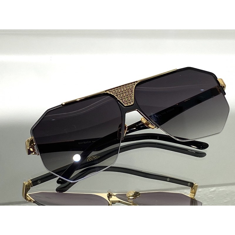 MAYBACH THE DRAKE Sunglasses In Black Gold Gradient Gray