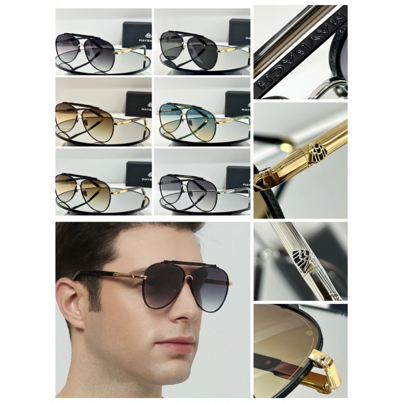 MAYBACH THE HAWK I Sunglasses In Black Gold Gradient Tan