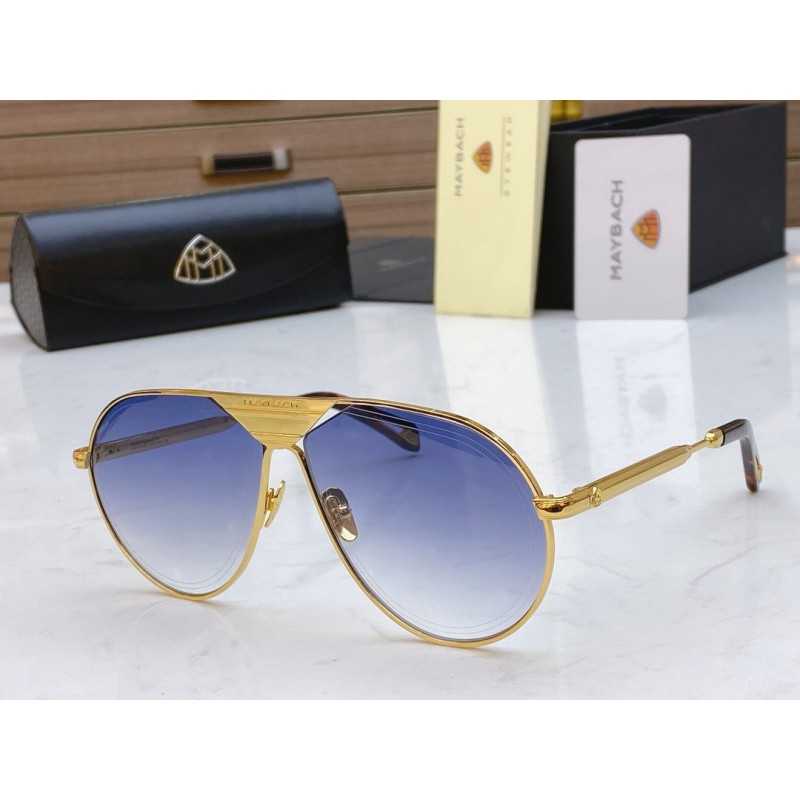 MAYBACH THE LINEART Sunglasses In Tortoiseshell Gold Gradient Blue