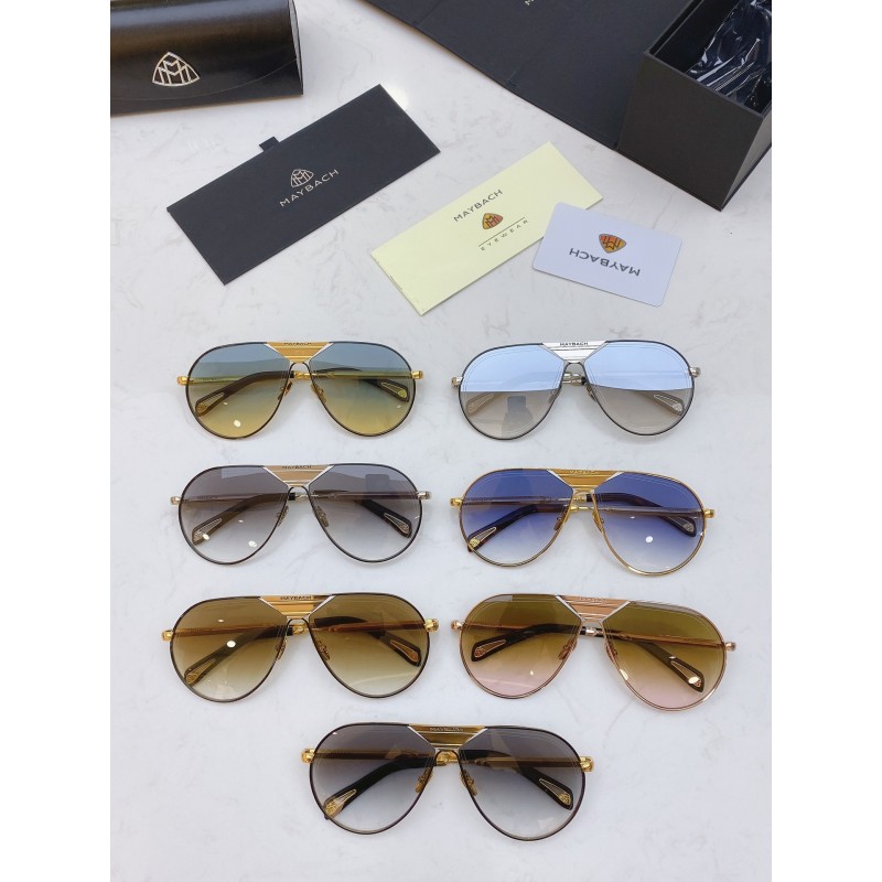 MAYBACH THE LINEART Sunglasses In Tortoiseshell Gold Gradient Blue