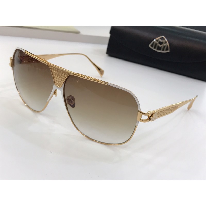 MAYBACH The Player Sunglasses In Black Gold Ombre Tan