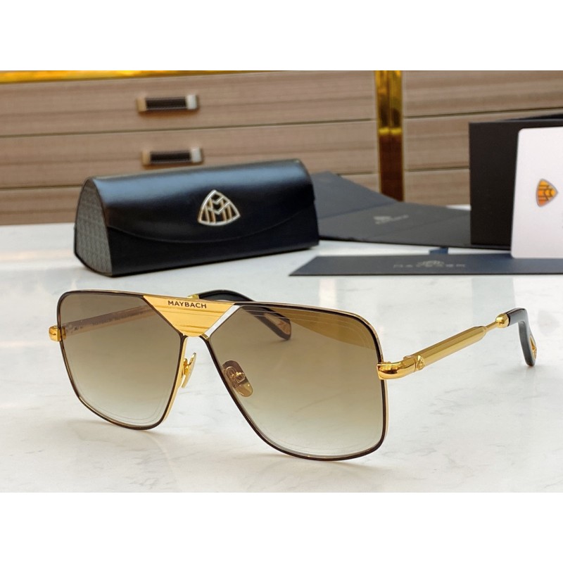 MAYBACH THE LINEART II Sunglasses In Black Gold Gradient Tan