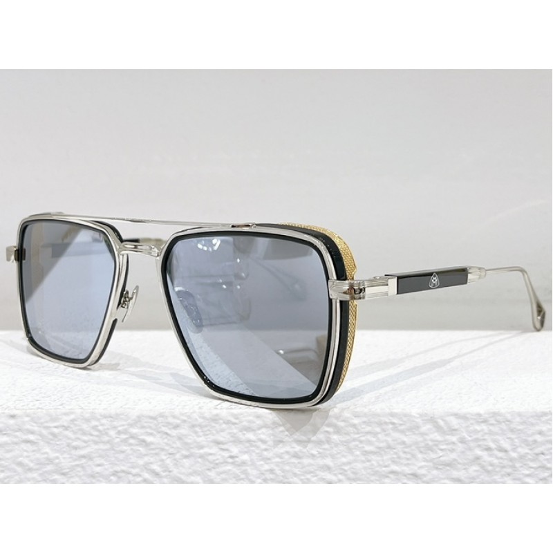 MAYBACH THE PADKYLOB I Sunglasses In Silver Gold Black Mercury