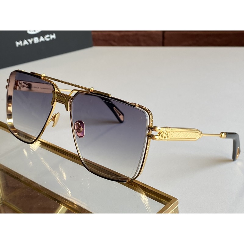 MAYBACH The Dawn Sunglasses In Black Gold Gradient...