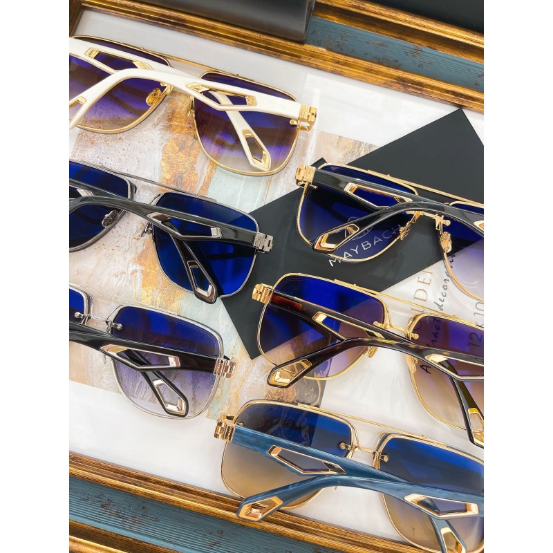 MAYBACH THE KING II Sunglasses In Gold Blue Gradient Blue