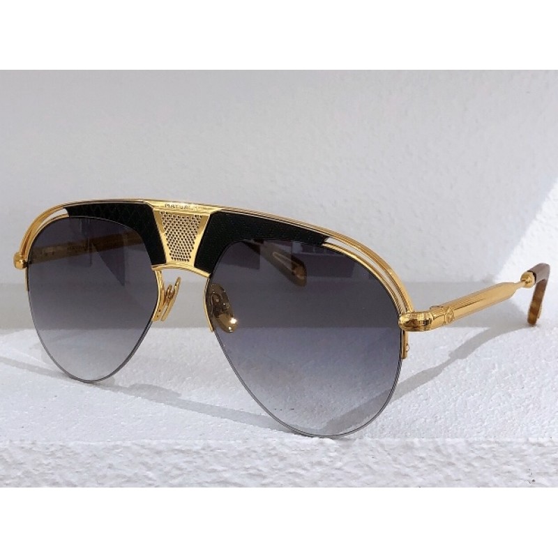MAYBACH The Challenger Sunglasses In Black Gold Gr...