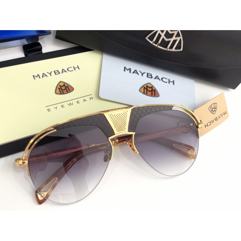 MAYBACH The Challenger Sunglasses In Black Gold Gradient Gray