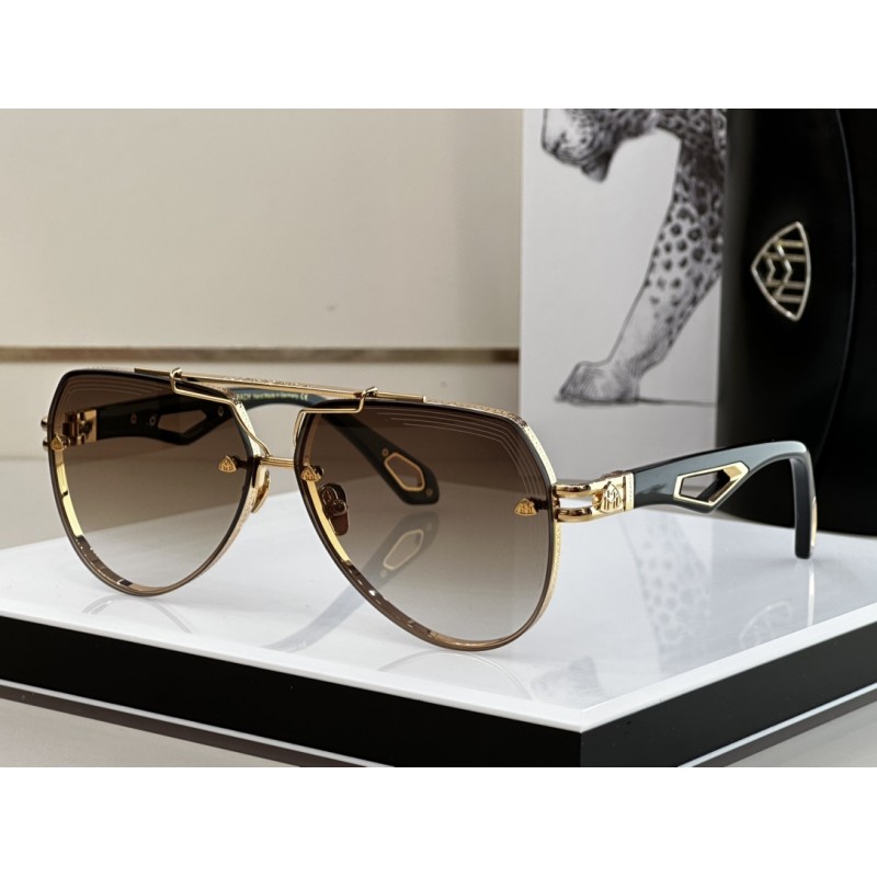 MAYBACH The King I Sunglasses In Black Gold Ombre ...