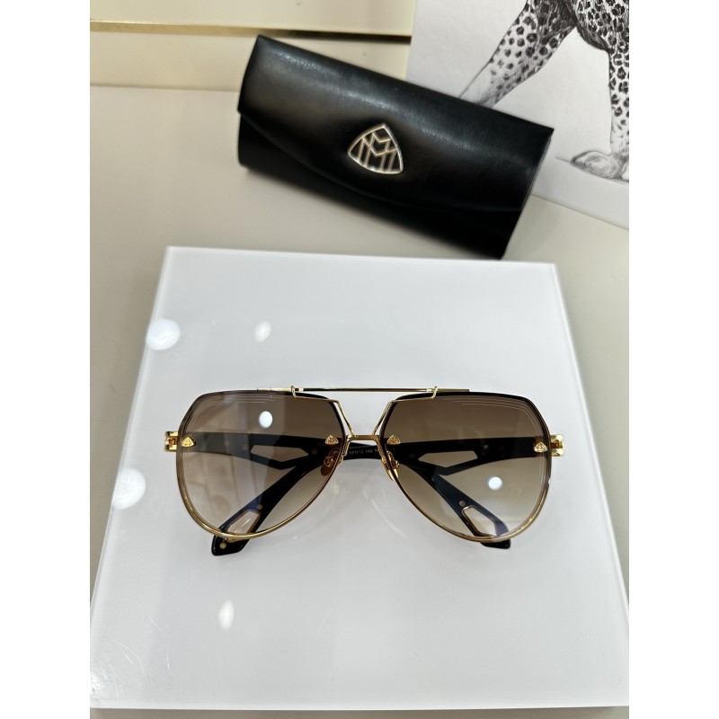 MAYBACH The King I Sunglasses In Black Gold Ombre Tan