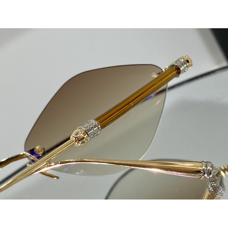 MAYBACH THE BABY Sunglasses In Gold Ombre Tan