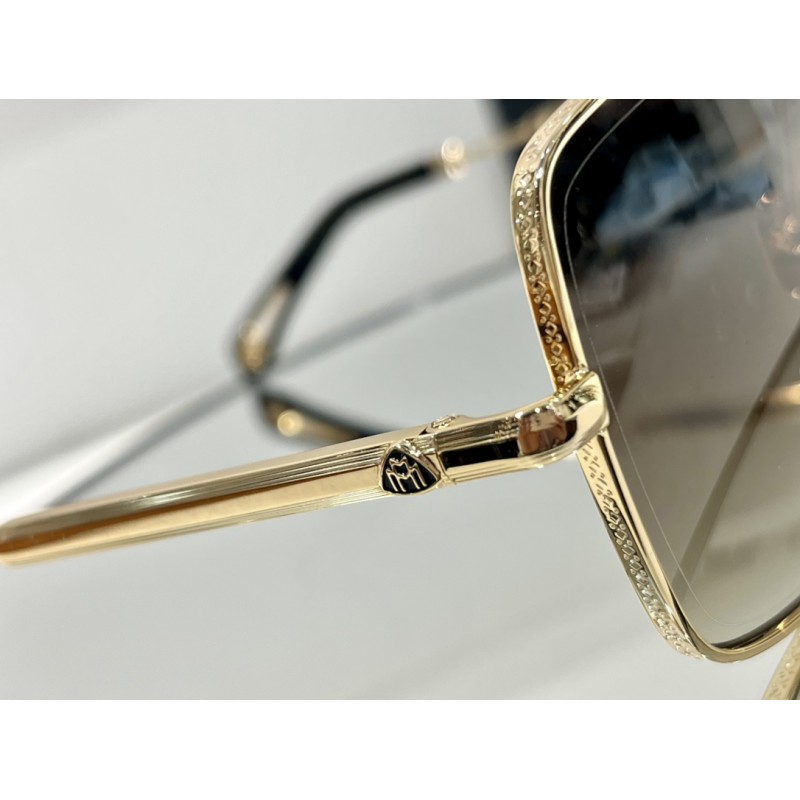 MAYBACH THE POTE II Sunglasses In Black Gold Gradient Tan