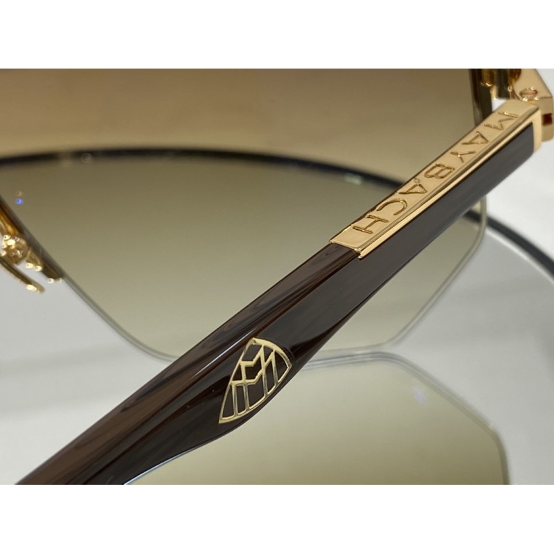 MAYBACH THE DRAKE Sunglasses In Espresso Gold Gradient Gray