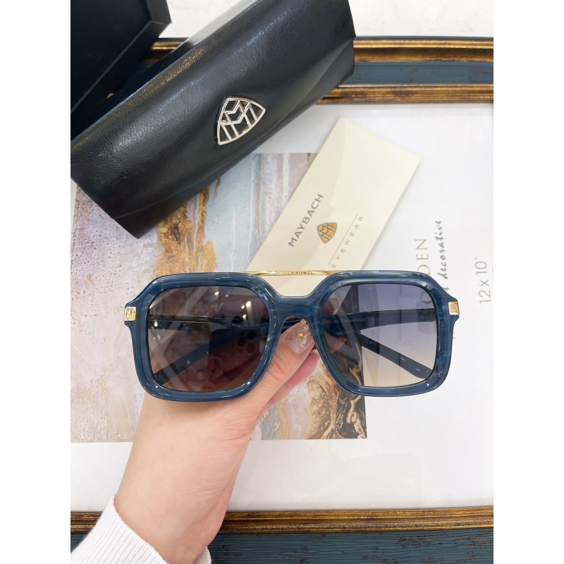 MAYBACH THE MADE Sunglasses In Gold Blue Gradient Blue