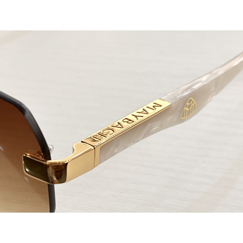MAYBACH RHAM- Z55 Sunglasses In Gold White Gradient Brown