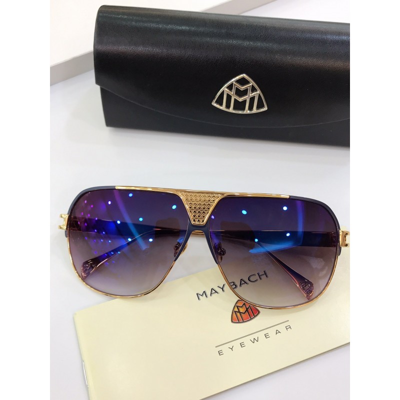 MAYBACH The Player Sunglasses In Black Gold Gradient Blue