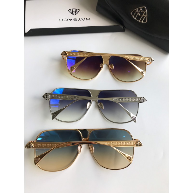 MAYBACH The Player Sunglasses In Black Gold Gradient Blue