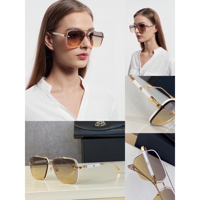 MAYBACH THE GEN I Sunglasses In Gold White Gradient Gray