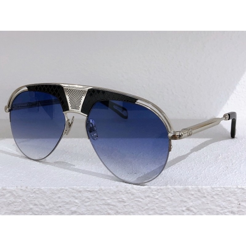 MAYBACH The Challenger Sunglasses In Black Silver Blue
